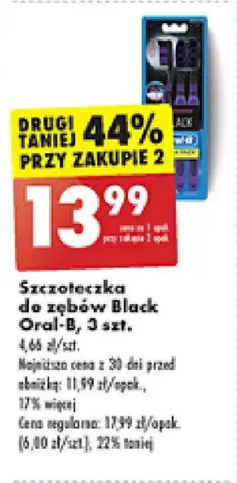 Biedronka Szczoteczka do zębów Black Oral-B, 3 szt. oferta