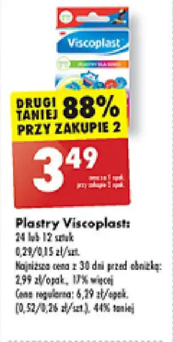 Biedronka Plastry Viscoplast 12-24szt. oferta