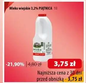 Astra Piątnica Mleko wiejskie świeże 3,2% 1 l oferta