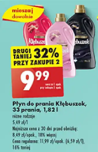 Biedronka Płyn do prania Kłębuszek, 33 pranía, 1,82 l oferta