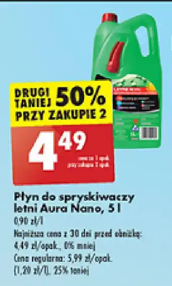 Biedronka Płyn do spryskiwaczy letni Aura Nano, 5 l oferta