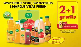 Biedronka WSZYSTKIE SOKI, SMOOTHIES I NAPOJE VITAL FRESH oferta