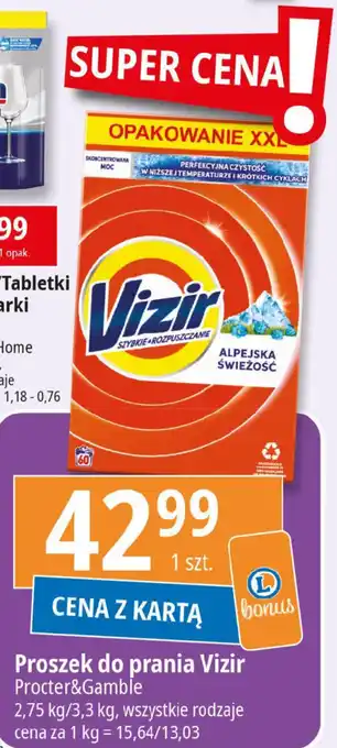 E.Leclerc Proszek do prania Vizir 2,75-3,3 kg oferta