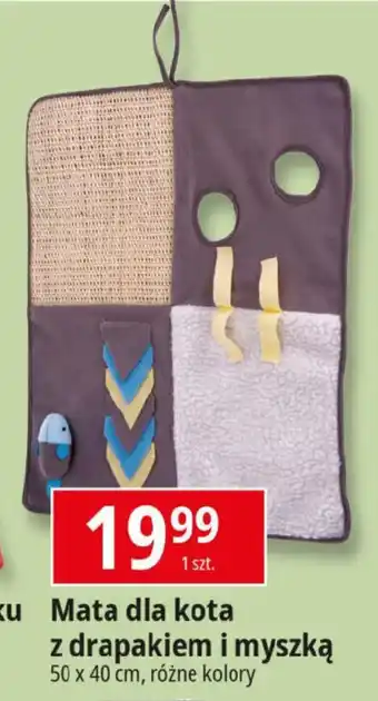 E.Leclerc Mata dla kota z drapakiem i myszką 50 x 40 cm oferta