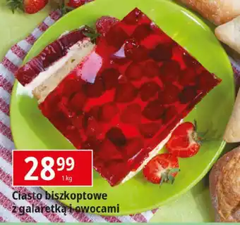 E.Leclerc Ciasto biszkoptowe zgalaretką i owocami 1 kg oferta