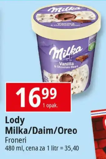 E.Leclerc Lody Milka/Daim/Oreo 480 ml oferta