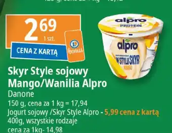 E.Leclerc Skyr Style sojowy Mango / Wanilia Alpro 150 g oferta