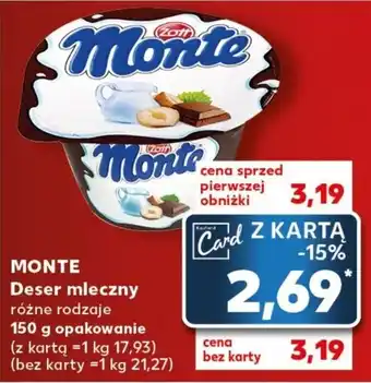 Kaufland MONTE Deser mleczny 150 g oferta