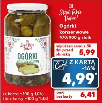 Kaufland Ogórki konserwowe 470/900 g oferta