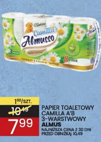 PAPIER TOALETOWY CAMILLA A'8 3-WARSTWOWY ALMUS