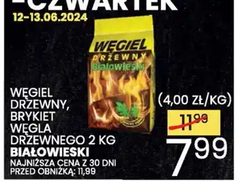 Wafelek WĘGIEL DRZEWNY BRYKIET WĘGLA DRZEWNEGO BIAŁOWIESKI 2 KG oferta