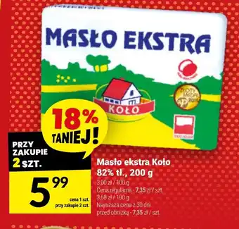 Twój Market Masło ekstra Koło 82% tł. 200 g oferta