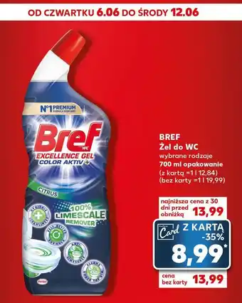 Kaufland Żel do wc citrus Bref Excellence Gel Color Aktiv oferta