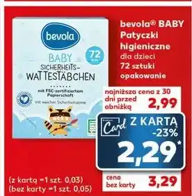 Kaufland Patyczki kosmetyczne dla dzieci Bevola Baby oferta