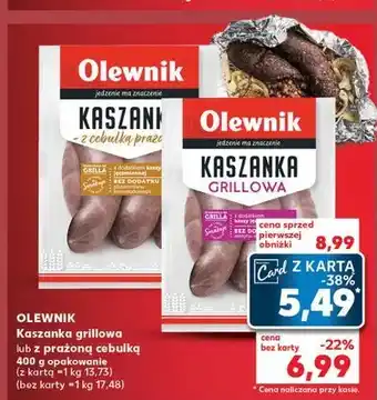 Kaufland Kaszanka z cebulką prażoną Olewnik oferta
