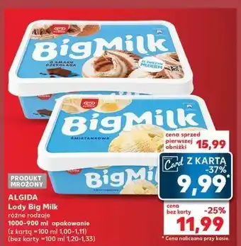 Kaufland Lody czekolada Algida Big Milk oferta