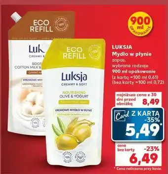 Kaufland Mydło w płynie olive & yoghurt - zapas Luksja Creamy oferta