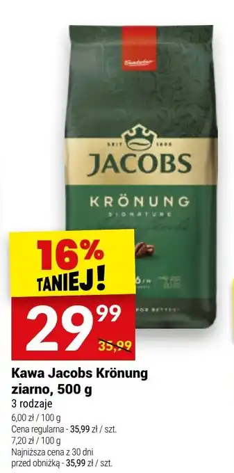 Twój Market Kawa Jacobs Krönung ziarno, 500 g oferta