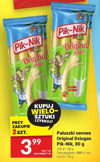 Twój Market Paluszki serowe Original Dziugas Pik-Nik, 80 g oferta