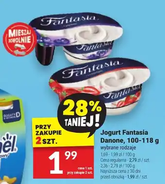 Twój Market Jogurt Fantasia Danone, 100-118 g oferta