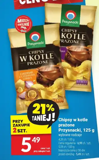 Twój Market Chipsy w kotle prażone Przysnacki, 125 g oferta