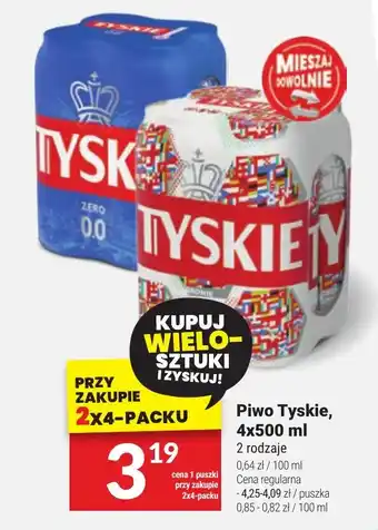 Twój Market Piwo Tyskie, 4 x 500 ml oferta