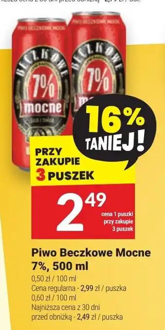 Twój Market Piwo Beczkowe Mocne 7%, 500 ml oferta