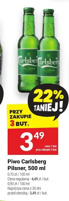 Twój Market Piwo Carlsberg Pilsner, 500 ml oferta