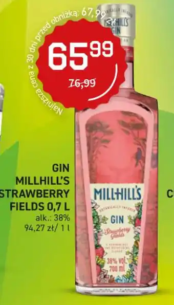 GIN MILLHILL'S STRAWBERRY FIELDS 0,7 L