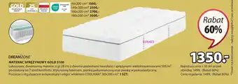 JYSK DREAMZONE MATERAC SPRĘŻYNOWY GOLD S100 80x200cm oferta