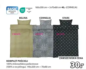 JYSK KOMPLET POŚCIELI 140x200cm + 70x80cm oferta