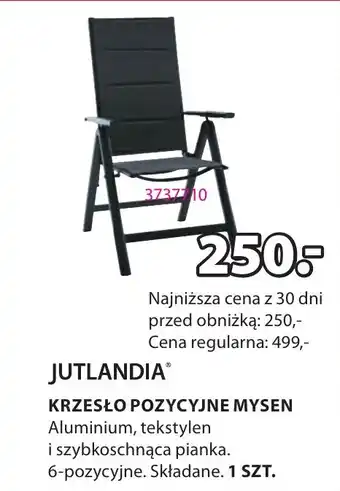JYSK JUTLANDIA KRZESŁO POZYCYJNE MYSEN oferta