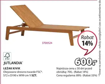 JYSK JUTLANDIA LEŻAK KIVIK 72x190x99cm oferta