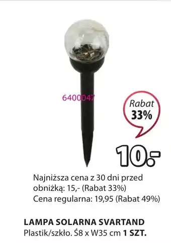 JYSK LAMPA SOLARNA SVARTAND oferta
