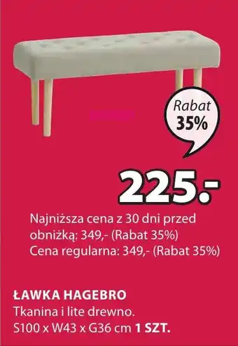 JYSK ŁAWKA HAGEBRO oferta