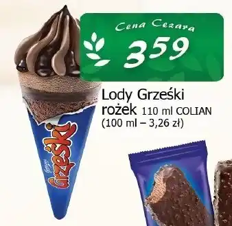 Cezar Delikatesy Lody Grześki rożek 110 ml oferta