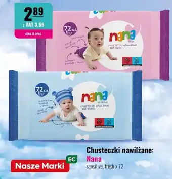 Eurocash Chusteczki nawilżane Nana 72szt oferta