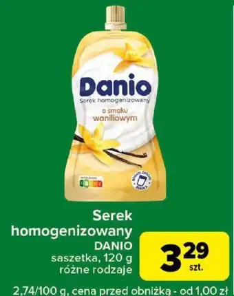 Carrefour Serek homogenizowany DANIO 120g oferta