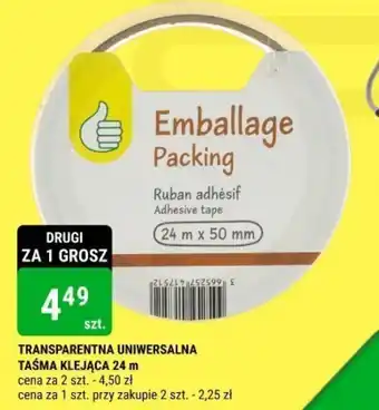 bi1 TRANSPARENTNA UNIWERSALNA TAŚMA KLEJĄCA 24 m oferta