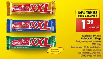 Biedronka Wafelek Prince Polo XXL 50 g oferta