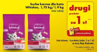 Biedronka Sucha karma dla kota Whiskas 1,75/1,9 kg oferta