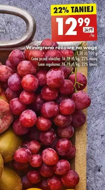 Biedronka Winogrono różowe 1kg oferta