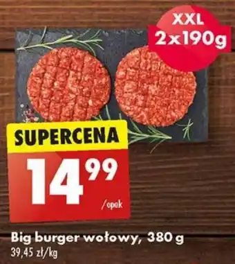 Biedronka Big burger wołowy 380 g oferta