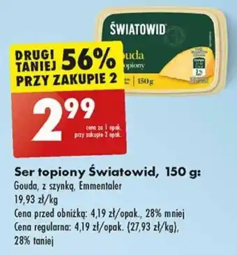 Biedronka Ser topiony Światowid 150 g oferta