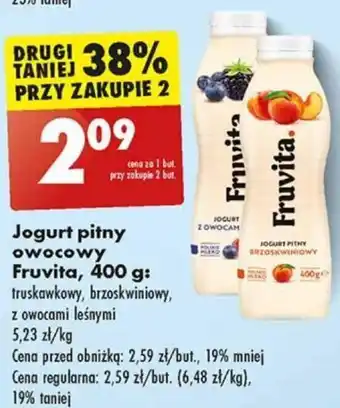 Biedronka Jogurt pitny owocowy Fruvita 400 g oferta