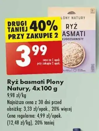 Biedronka Ryż basmati Plony Natury 4x100 g oferta
