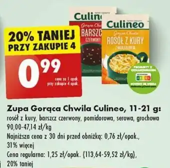 Biedronka Zupa Gorąca Chwila Culineo 11-21 g oferta