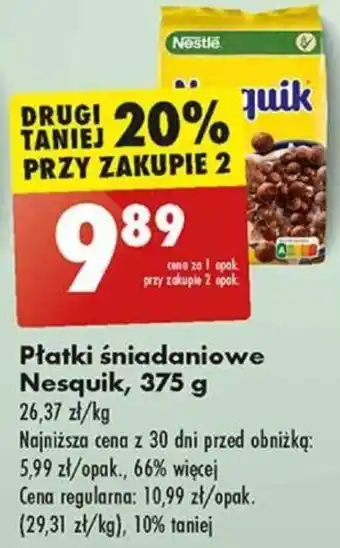 Biedronka Płatki śniadaniowe Nesquik 375 g oferta