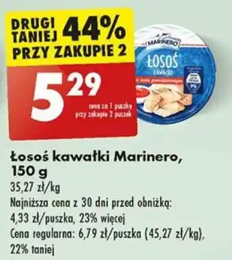 Biedronka Łosoś kawałki Marinero 150 g oferta