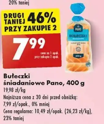 Biedronka Bułeczki śniadaniowe Pano 400 g oferta